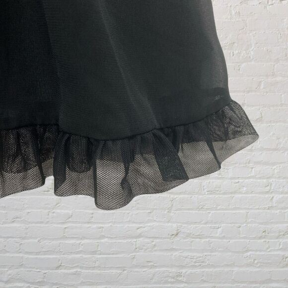 Betsey Johnson Black Sheer Lace Babydoll Nightgown – Size S - Picture 12 of 16